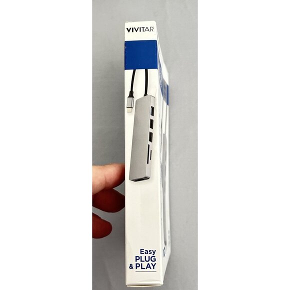 NEW Vivitar Aluminum USB Type C Hub 6 In 1 SD & Micro SD Card Reader Plug & Play - Picture 7 of 9